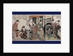 Mitate gosho-guruma, Parody of an imperial carriage scene by Utamaro Kitagawa