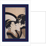 Sugatami shichinin keshô, Seven women applying make-up using a full-length mirror by Utamaro Kitagawa