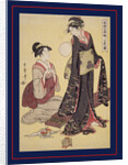 Jôbon no zu, Picture of the upper class. Fûzoku sandan musume, Three ranks of young women according to their fashions by Utamaro Kitagawa