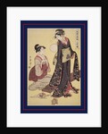 Jôbon no zu, Picture of the upper class. Fûzoku sandan musume, Three ranks of young women according to their fashions by Utamaro Kitagawa