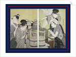 Daidokoro, Kitchen scene by Utamaro Kitagawa