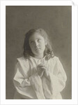 Studio Portrait of Tine Kleiterp as praying girl by C.J.L. Vermeulen