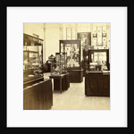 objects in display cases at the exhibition for National Industry and Art in the Palace of Industry, Amsterdam by Anonymous