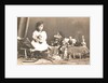 Marba Titzenthaler, daughter of the photographer, in the house Friedrichstrasse Berlin, with toys, Germany by Waldemar Titzenthaler