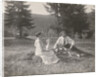 Waldemar Titzenthaler, the photographer, with his wife Olga and children Marba and Eckart sitting on a glade by Waldemar Titzenthaler