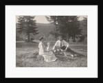 Waldemar Titzenthaler, the photographer, with his wife Olga and children Marba and Eckart sitting on a glade by Waldemar Titzenthaler