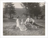Waldemar Titzenthaler, the photographer, with his wife Olga and children Marba and Eckart sitting on a glade by Waldemar Titzenthaler