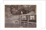 Two boys on a jetty for a houseboat in Amsterdam by Anonymous