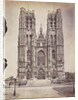 The facade of St Michael's and St. Gudula Cathedral, Sint-Michiel and Sint-Goedelekathedraal in Brussels, Belgium by Anonymous