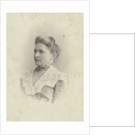 Studio Portrait of a woman in a high-necked dress, trimmed with lace collar by C.J.L. Vermeulen