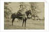 Woman on horseback by Anonymous