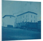 Oklahoma Mill Company, Kingfisher, Oklahoma, United States USA, with right a locomotive (train) by Anonymous