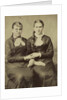 Portrait of two women sitting next to each other and holding each other's hand by Anonymous
