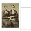 Portrait of two women sitting next to each other and holding each other's hand by Anonymous