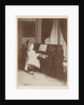 unknown girl playing the piano by Henry Pauw van Wieldrecht