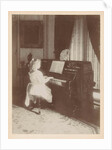 unknown girl playing the piano by Henry Pauw van Wieldrecht