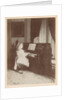 unknown girl playing the piano by Henry Pauw van Wieldrecht