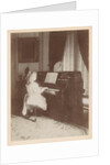 unknown girl playing the piano by Henry Pauw van Wieldrecht