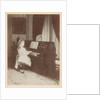 unknown girl playing the piano by Henry Pauw van Wieldrecht