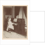 unknown girl playing the piano by Henry Pauw van Wieldrecht
