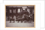 Group of people in a carriage with four horses for country Nimmerdor, Amersfoort by Henry Pauw van Wieldrecht