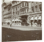 The entrance of the Hotel de France in St Petersburg with the entrance a carriage by Henry Pauw van Wieldrecht