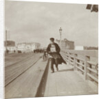 Man walks across a bridge across the Neva in St. Petersburg, Russia by Henry Pauw van Wieldrecht