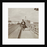 Man walks across a bridge across the Neva in St. Petersburg, Russia by Henry Pauw van Wieldrecht