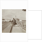 Man walks across a bridge across the Neva in St. Petersburg, Russia by Henry Pauw van Wieldrecht