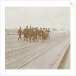 Musicians in military uniform walking on a bridge across the Neva in St. Petersburg, Russia by Henry Pauw van Wieldrecht