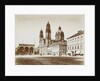 Square with St. Luke church in Munich by Germany