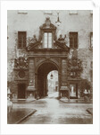 A royal gate with two small gates in the streets of Munich by Germany