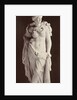 Marble statue of a woman with bare breasts and in her hand a baton by Louis-Emile Durandelle