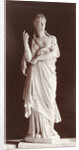Marble statue of a woman wearing a toga by Louis-Emile Durandelle