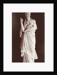 Marble statue of a woman wearing a toga by Louis-Emile Durandelle