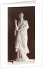 Marble statue of a woman wearing a toga by Louis-Emile Durandelle