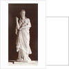 Marble statue of a woman wearing a toga by Louis-Emile Durandelle