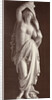 Marble statue of a naked woman draped with cloth body by Louis-Emile Durandelle