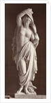 Marble statue of a naked woman draped with cloth body by Louis-Emile Durandelle