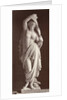 Marble statue of a naked woman draped with cloth body by Louis-Emile Durandelle