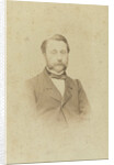 Portrait of a man with mustache by Lambertus Martinus Delboy