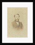 Portrait of a man with mustache by Lambertus Martinus Delboy