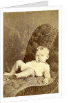 Portrait of a baby on a chair by Kameke