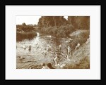 people Swimming in a river by Anonymous