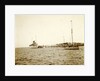 Two ships moored, possibly on one of the islands by Anonymous