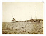 Two ships moored, possibly on one of the islands by Anonymous