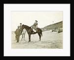 Man and woman on horseback on the beach, North Sea, the Netherlands or Germany by Anonymous