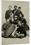 Group portrait of three women and five men by Edward M. Estabrooke