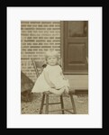 Portrait of Herman Marius Boelen (born 1885) as a baby on a stool by C.W. Bauer