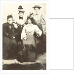 Portrait of four women, Mat printed representation of the studio by Anonymous